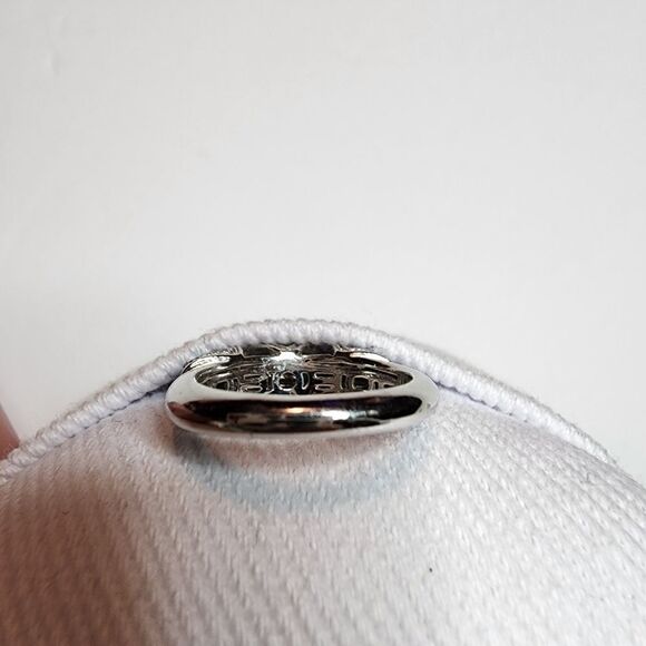 Gemstone Diamond Cut Three Stone Ring Sterling Silver Turquoise Size 5 - Picture 6 of 11